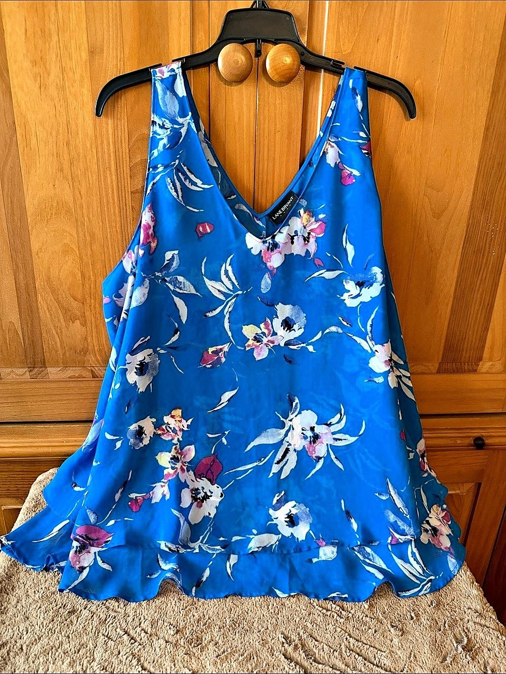 Lane Bryant Floral Camisole in Blue & Pink Size 22 Like New